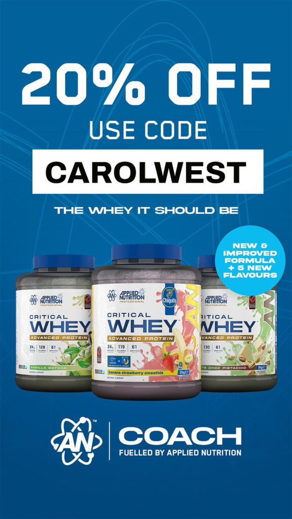 20% off at Applied Nutrition with code: CAROLWEST